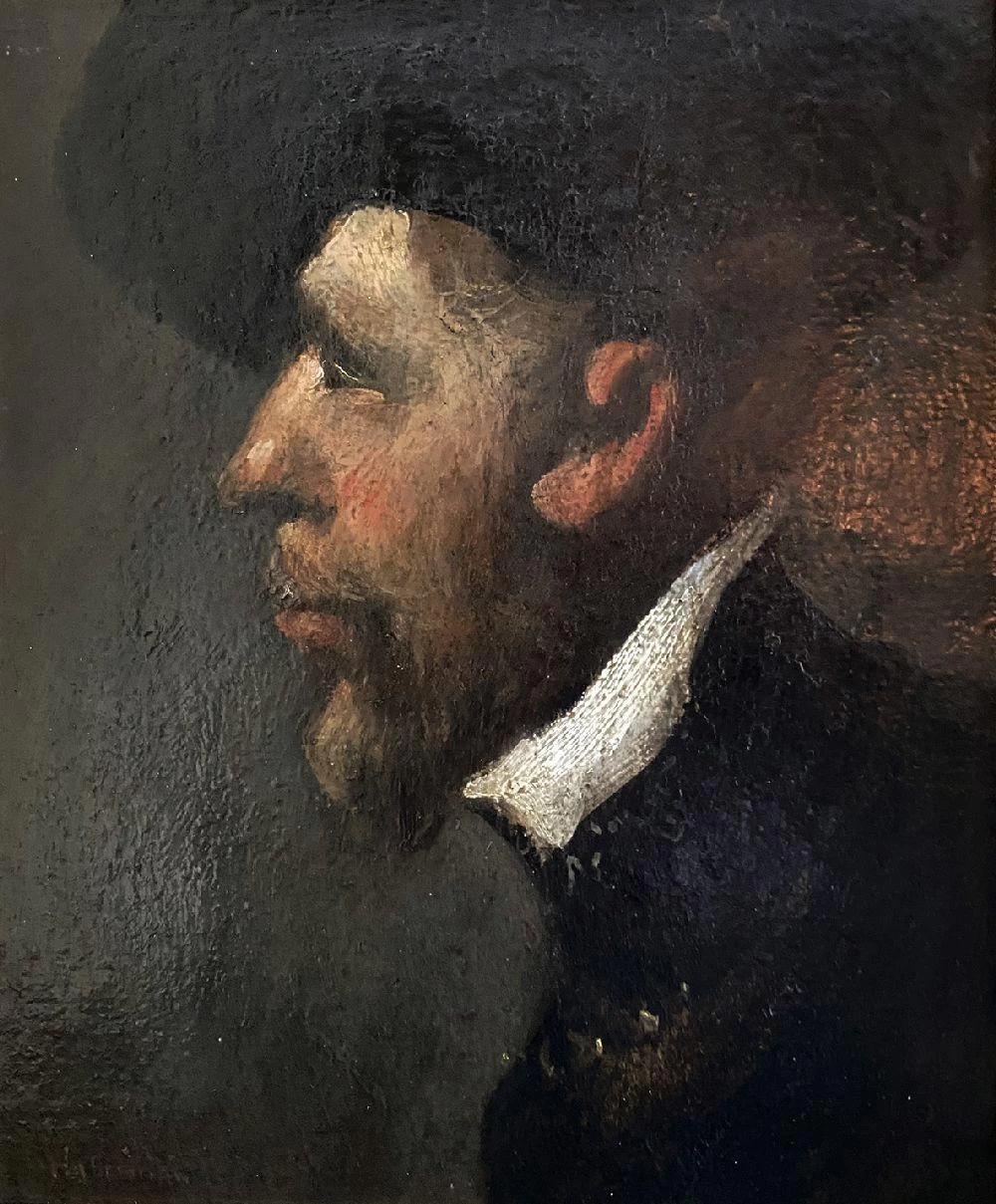 Hugo von Habermann - Ritratto di un gentiluomo di profilo